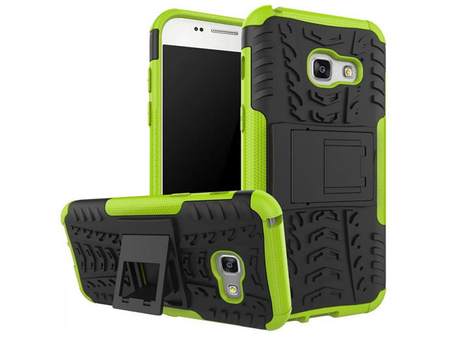 Чехол Yotrix Shockproof case для Samsung Galaxy A3 2017 (зеленый, пластиковый)