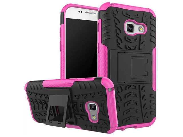 Чехол Yotrix Shockproof case для Samsung Galaxy A3 2017 (розовый, пластиковый)
