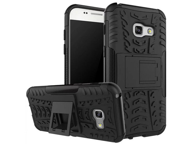 Чехол Yotrix Shockproof case для Samsung Galaxy A3 2017 (черный, пластиковый)