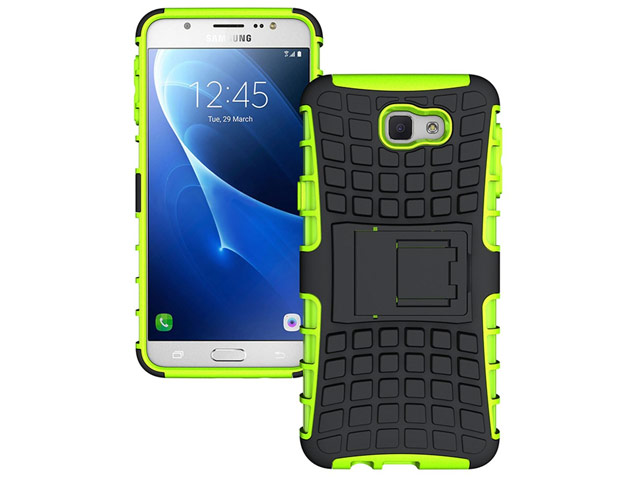 Чехол Yotrix Shockproof case для Samsung Galaxy J7 Prime (зеленый, пластиковый)