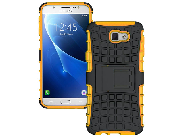 Чехол Yotrix Shockproof case для Samsung Galaxy J7 Prime (оранжевый, пластиковый)