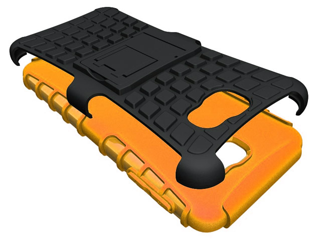 Чехол Yotrix Shockproof case для Samsung Galaxy J7 Prime (оранжевый, пластиковый)