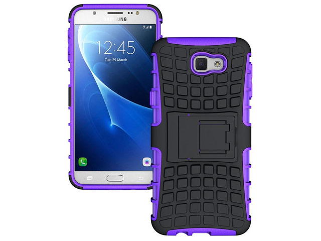 Чехол Yotrix Shockproof case для Samsung Galaxy J7 Prime (фиолетовый, пластиковый)