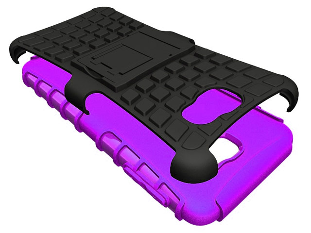 Чехол Yotrix Shockproof case для Samsung Galaxy J7 Prime (фиолетовый, пластиковый)