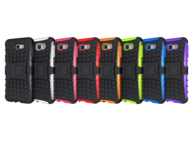 Чехол Yotrix Shockproof case для Samsung Galaxy J7 Prime (фиолетовый, пластиковый)