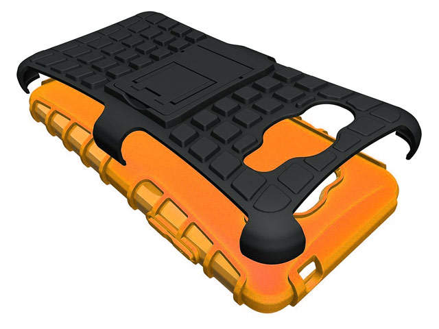 Чехол Yotrix Shockproof case для Samsung Galaxy J2 Prime (оранжевый, пластиковый)