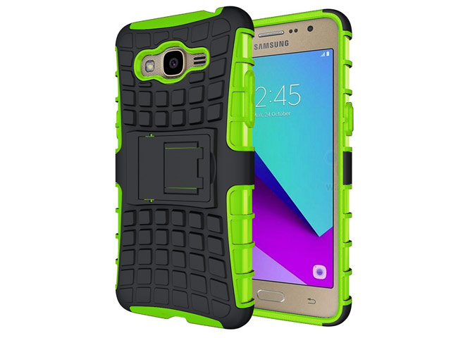 Чехол Yotrix Shockproof case для Samsung Galaxy J2 Prime (зеленый, пластиковый)