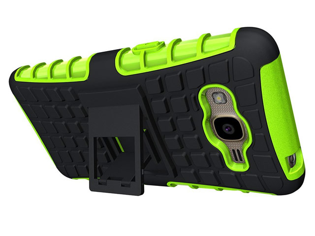 Чехол Yotrix Shockproof case для Samsung Galaxy J2 Prime (зеленый, пластиковый)