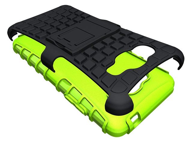 Чехол Yotrix Shockproof case для Samsung Galaxy J2 Prime (зеленый, пластиковый)