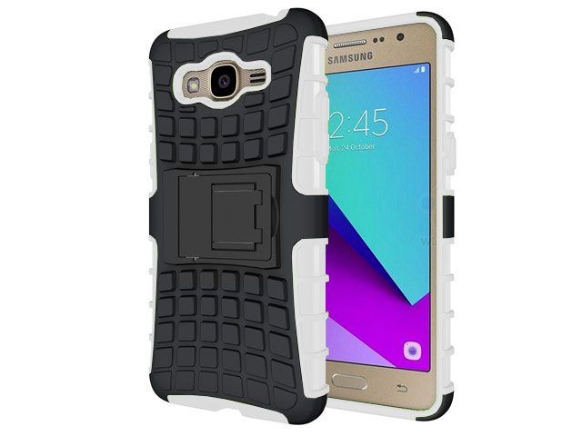 Чехол Yotrix Shockproof case для Samsung Galaxy J2 Prime (белый, пластиковый)