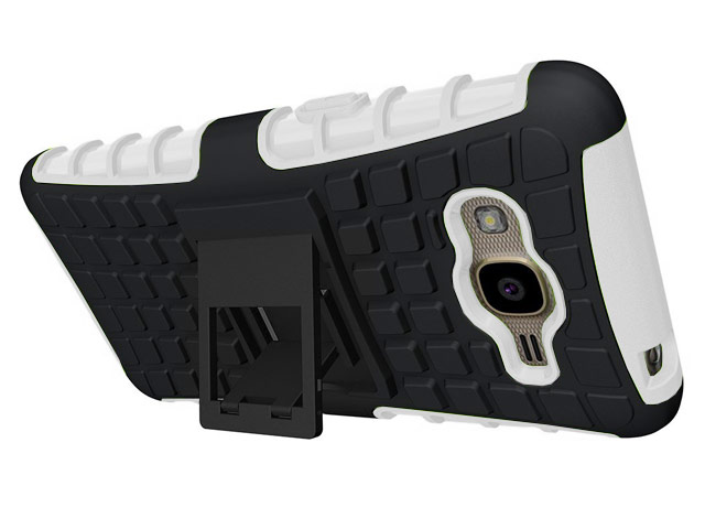 Чехол Yotrix Shockproof case для Samsung Galaxy J2 Prime (белый, пластиковый)