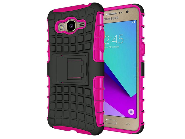 Чехол Yotrix Shockproof case для Samsung Galaxy J2 Prime (розовый, пластиковый)