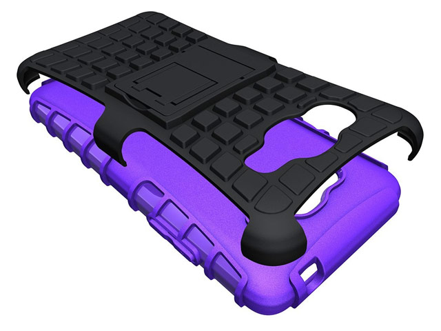 Чехол Yotrix Shockproof case для Samsung Galaxy J2 Prime (фиолетовый, пластиковый)