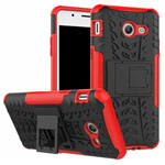 Чехол Yotrix Shockproof case для Samsung Galaxy J3 2017 (красный, пластиковый)