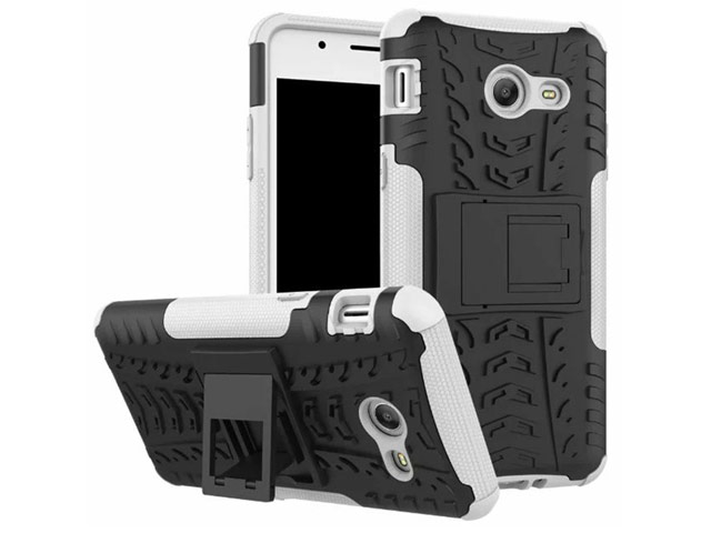 Чехол Yotrix Shockproof case для Samsung Galaxy J3 2017 (белый, пластиковый)