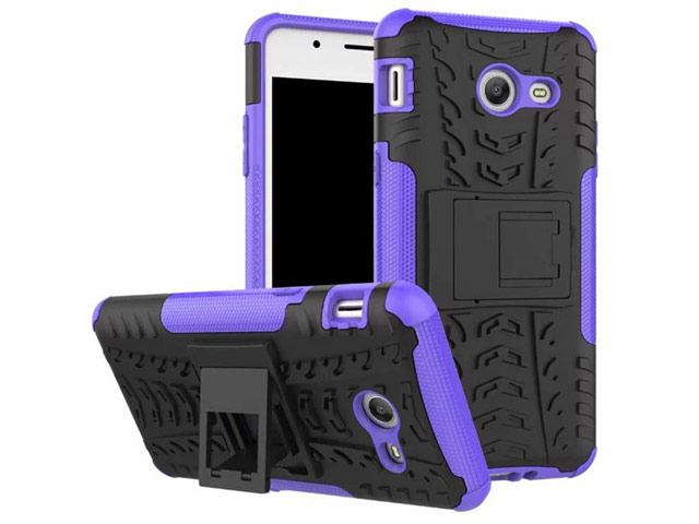 Чехол Yotrix Shockproof case для Samsung Galaxy J3 2017 (фиолетовый, пластиковый)