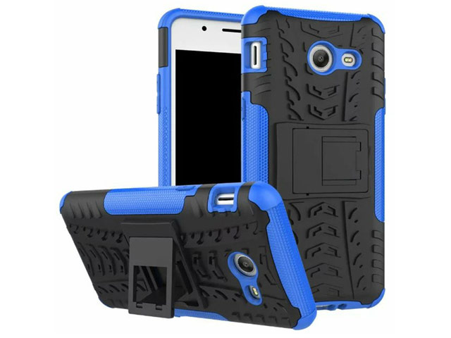 Чехол Yotrix Shockproof case для Samsung Galaxy J3 2017 (синий, пластиковый)