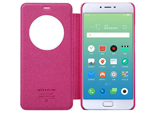 Чехол Nillkin Sparkle Leather Case для Meizu M3X (розовый, винилискожа)