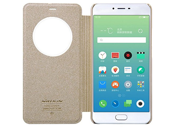 Чехол Nillkin Sparkle Leather Case для Meizu M3X (золотистый, винилискожа)