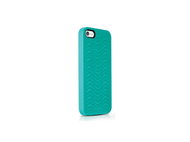 Чехол Odoyo Sharkskin Case для Apple iPhone 5 (голубой, гелевый)