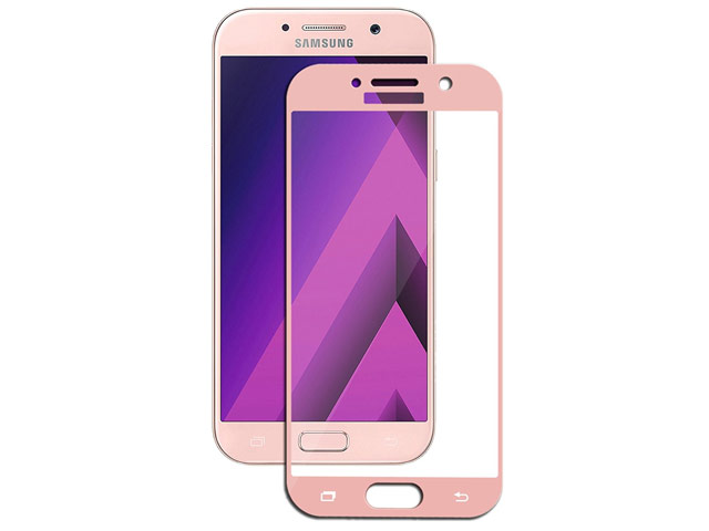 Защитная пленка Yotrix 3D Glass Protector для Samsung Galaxy A3 2017 (стеклянная, розово-золотистая)