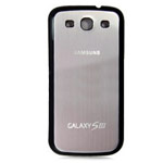 Чехол Yotrix BackCover для Samsung Galaxy S3 i9300 (металлический, черный/серебристый)