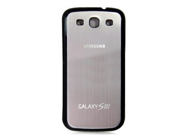 Чехол Yotrix BackCover для Samsung Galaxy S3 i9300 (металлический, черный/серебристый)