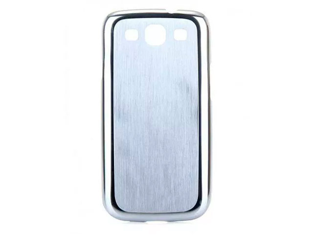 Чехол Yotrix BackCover для Samsung Galaxy S3 i9300 (металлический, белый/голубой)