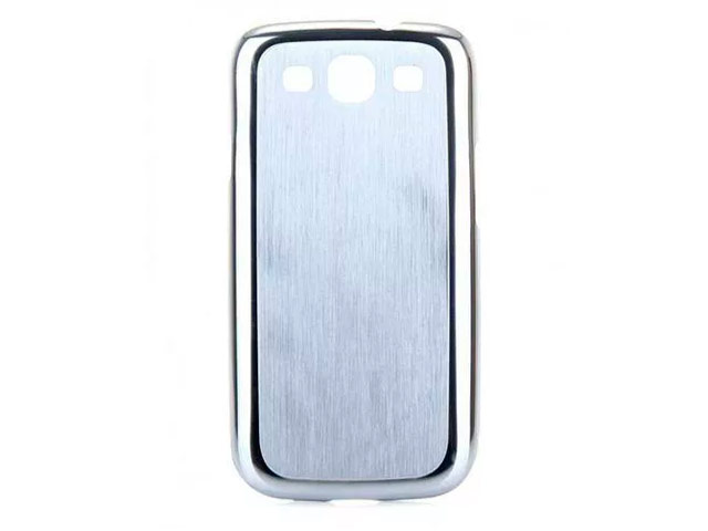 Чехол Yotrix BackCover для Samsung Galaxy S3 i9300 (металлический, белый/голубой)