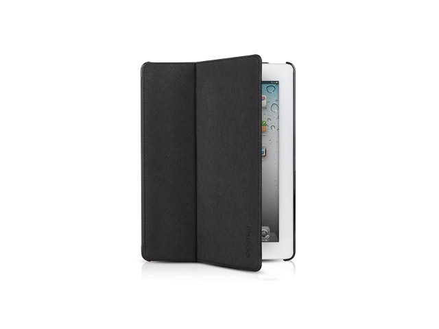 Чехол Odoyo AirCoat Folio Case для Apple iPad 2/new iPad (черный, кожанный)