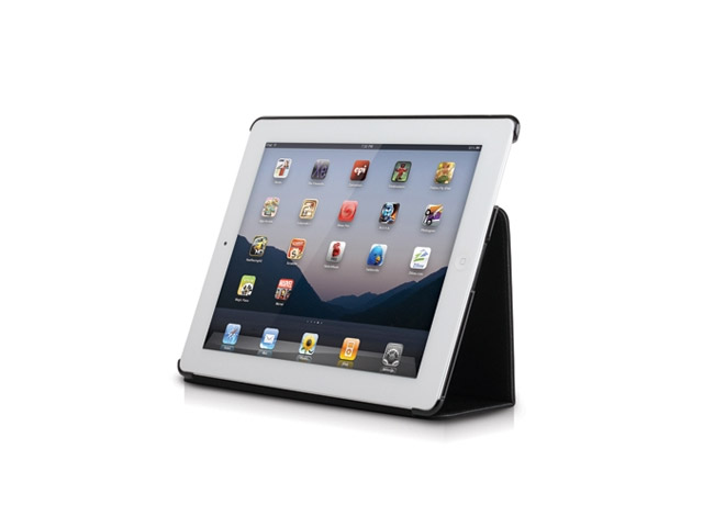 Чехол Odoyo AirCoat Folio Case для Apple iPad 2/new iPad (черный, кожанный)