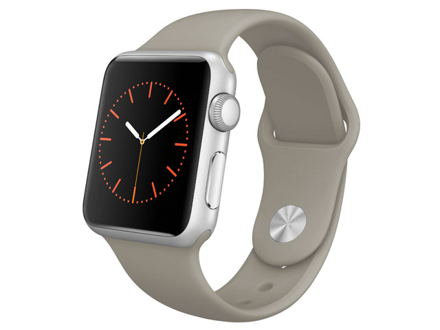 Ремешок для часов Synapse Sport Band для Apple Watch (38 мм, серо-бежевый, силиконовый)