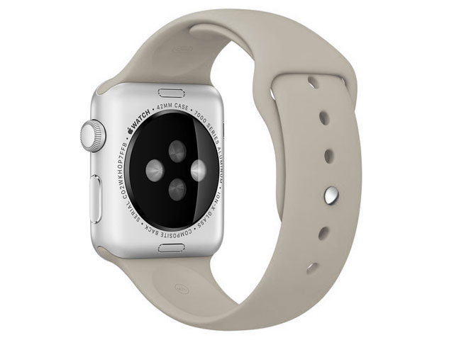 Ремешок для часов Synapse Sport Band для Apple Watch (42 мм, серо-бежевый, силиконовый)