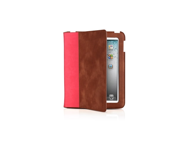 Чехол Odoyo SlimCoat Soft Folio Case для Apple iPad 2/new iPad (розовый/коричневый, кожанный)