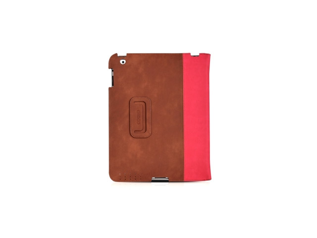 Чехол Odoyo SlimCoat Soft Folio Case для Apple iPad 2/new iPad (розовый/коричневый, кожанный)