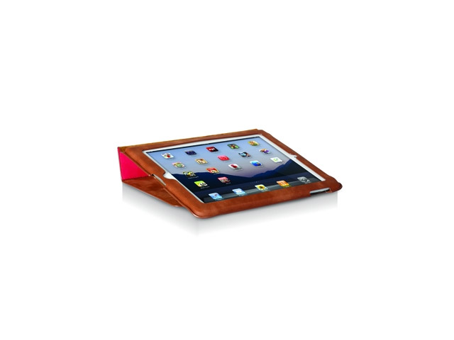 Чехол Odoyo SlimCoat Soft Folio Case для Apple iPad 2/new iPad (розовый/коричневый, кожанный)