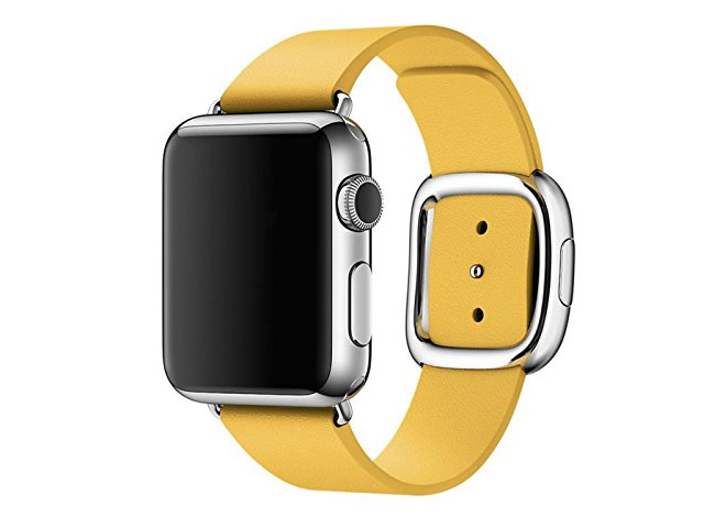 Ремешок для часов Synapse Modern Buckle для Apple Watch (42 мм, желтый, кожаный)