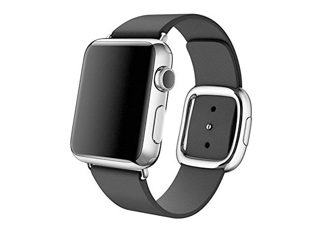 Ремешок для часов Synapse Modern Buckle для Apple Watch (38 мм, черный, кожаный)