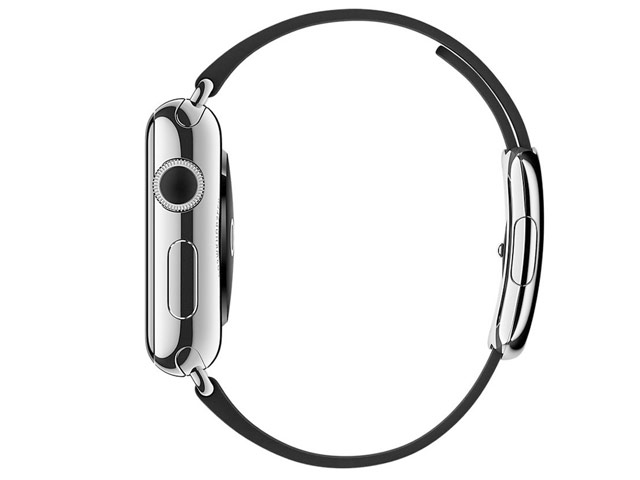 Ремешок для часов Synapse Modern Buckle для Apple Watch (38 мм, черный, кожаный)