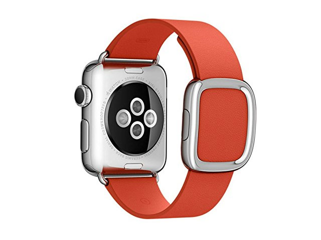 Ремешок для часов Synapse Modern Buckle для Apple Watch (38 мм, красный, кожаный)