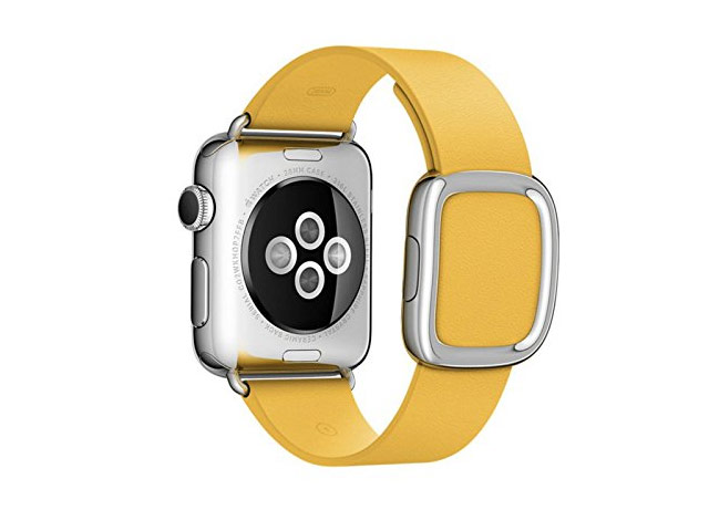 Ремешок для часов Synapse Modern Buckle для Apple Watch (38 мм, желтый, кожаный)