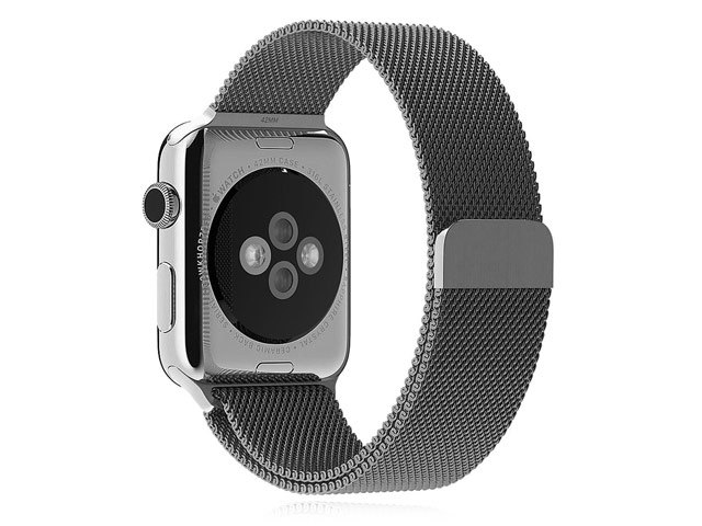 Ремешок для часов Synapse Milanese Loop для Apple Watch (42/44/45 мм, темно-серый, стальной)