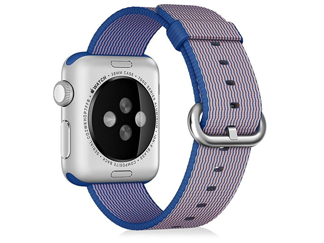 Ремешок для часов Synapse Woven Nylon для Apple Watch (42 мм, синий/розовый, нейлоновый)