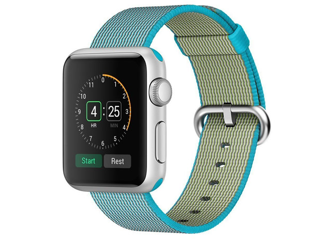 Ремешок для часов Synapse Woven Nylon для Apple Watch (38 мм, голубой, нейлоновый)