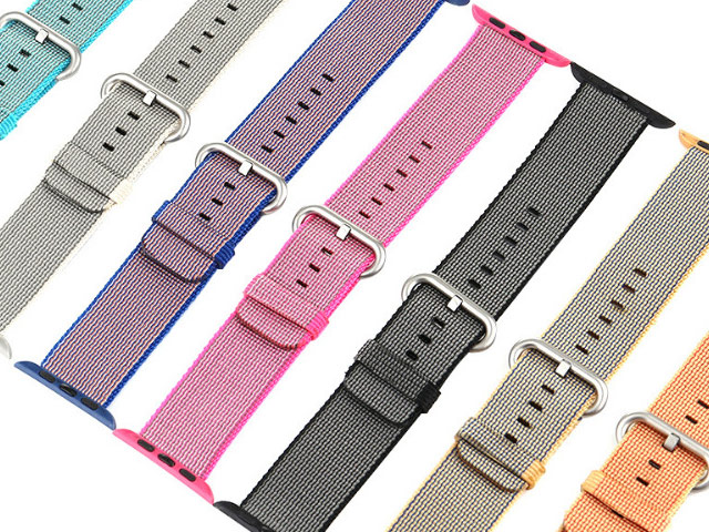 Ремешок для часов Synapse Woven Nylon для Apple Watch (38 мм, синий/розовый, нейлоновый)