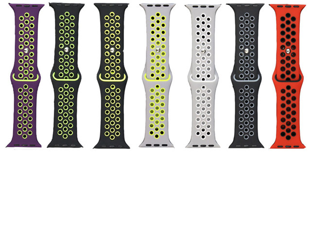 Ремешок для часов Synapse Sport Dotted Band для Apple Watch (42 мм, белый/серый, силиконовый)