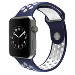 Ремешок для часов Synapse Sport Dotted Band для Apple Watch (42 мм, синий/белый, силиконовый)