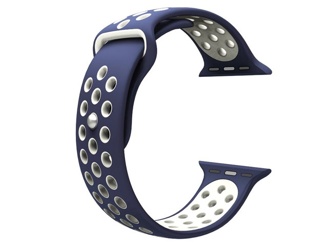 Ремешок для часов Synapse Sport Dotted Band для Apple Watch (42 мм, синий/белый, силиконовый)