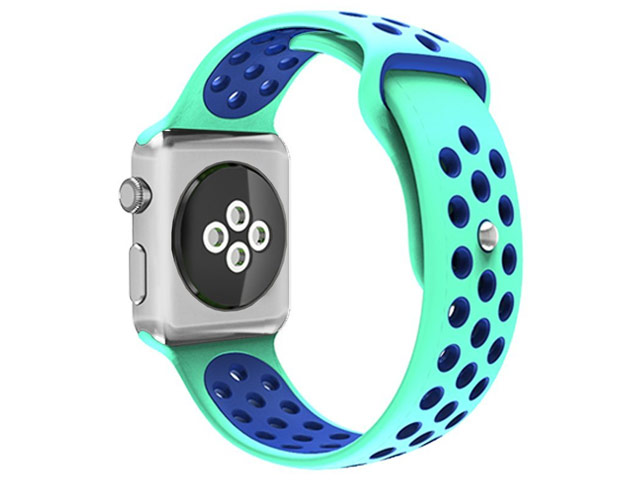 Ремешок для часов Synapse Sport Dotted Band для Apple Watch (38 мм, голубой/синий, силиконовый)