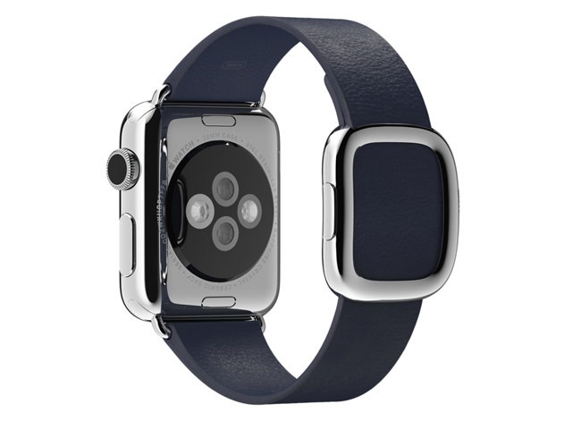 Ремешок для часов Synapse Modern Buckle для Apple Watch (42 мм, темно-синий, кожаный)
